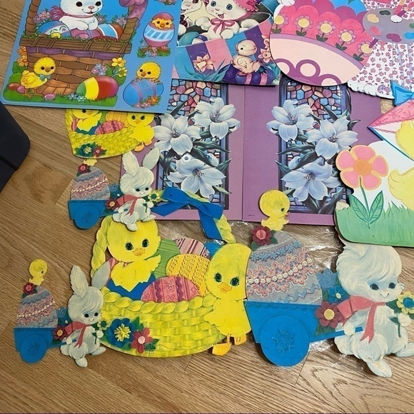 Vintage Die Cut Cardboard Easter Decorations - Picture 2 of 5